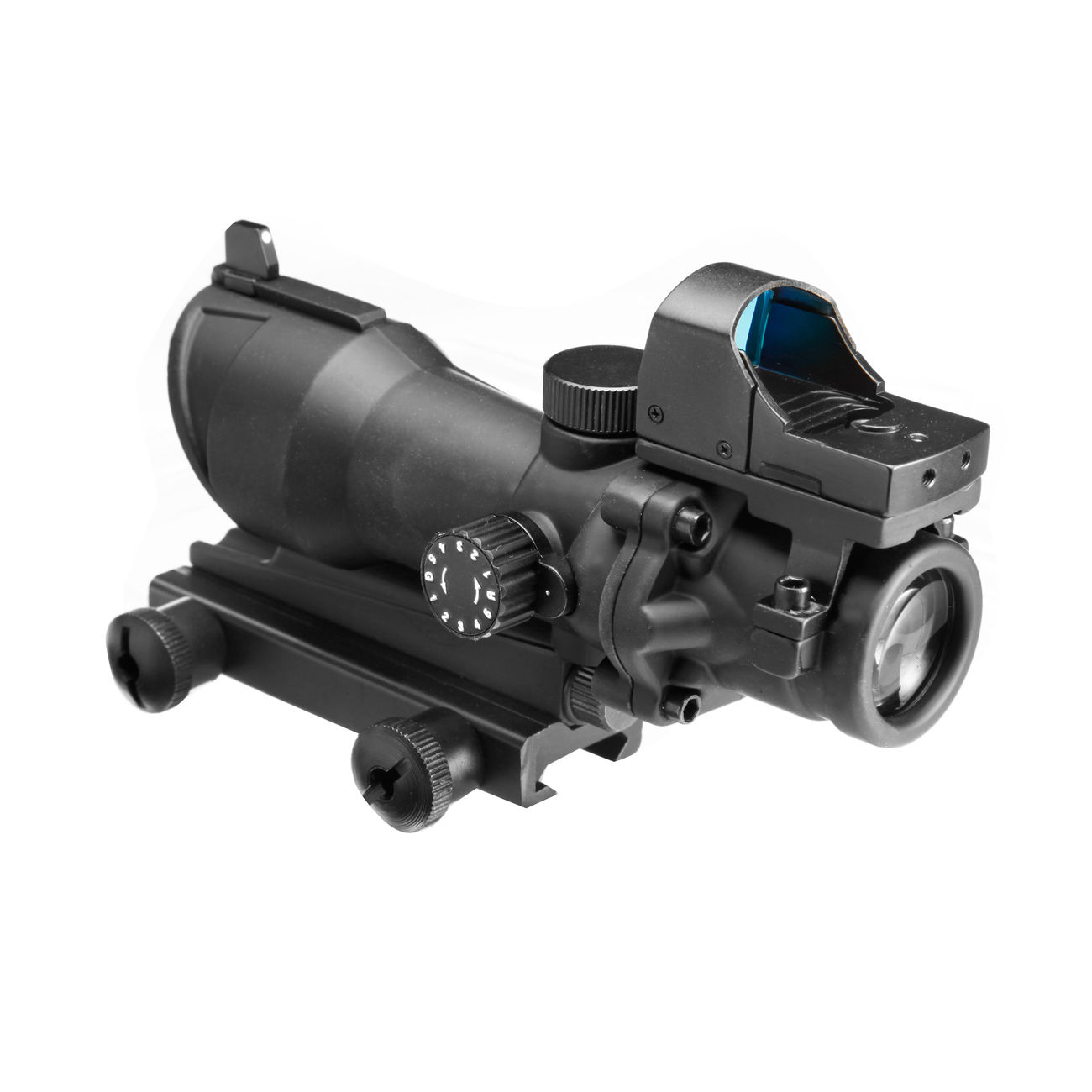 Aim-O TA01 Style Scope 4x32 beleuchtet mit Mini Red Dot schwarz AO 5320-BK Bild 1