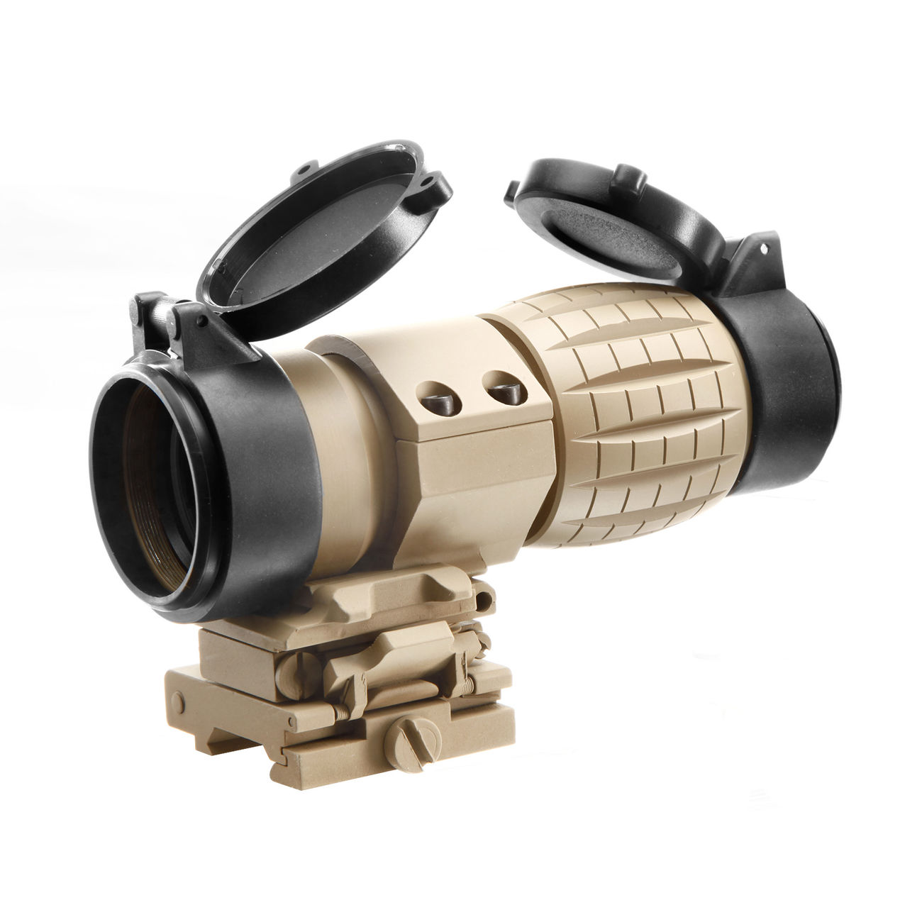 Aim-O 4x FXD Magnifier FTS Mount Tan AO 5338-DE