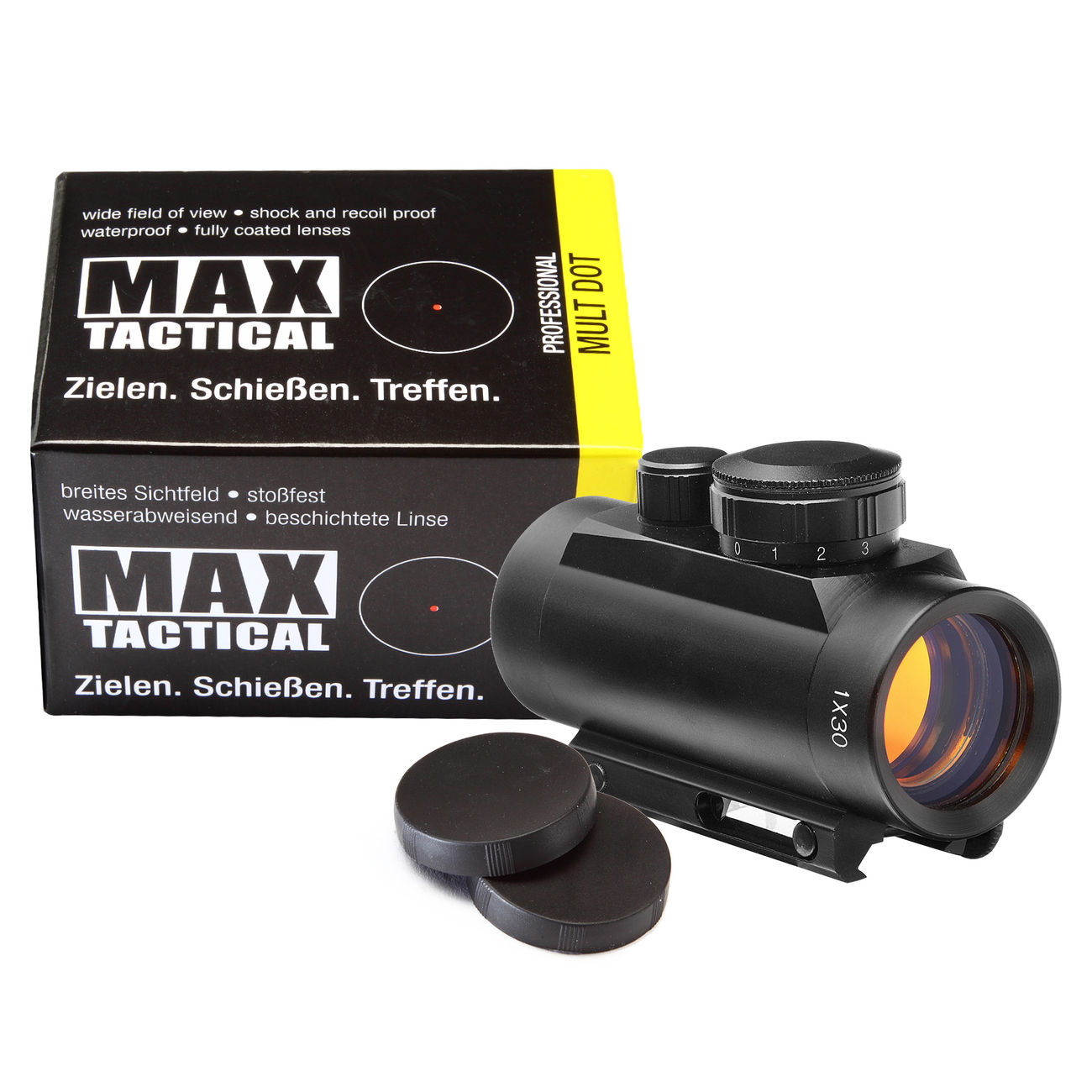 Max Tactical Leuchtpunktzielgerät 1x30 Red Dot für 22 mm Schiene Bild 1