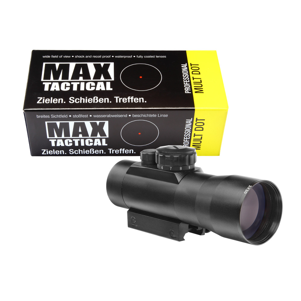 Max Tactical Leuchtpunktzielgert 2x30 Red Dot fr 22 mm Schiene Bild 1
