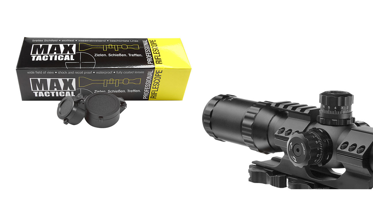 Montageringe für 22 mm Schiene passend für Softair- MAX Tactical Zielfernrohr 4x32 inkl Jagd- und Sportwaffen