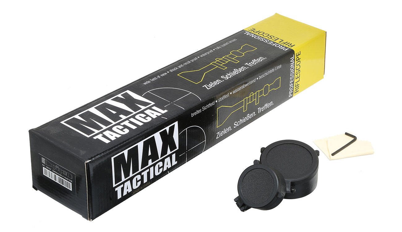 Max Tactical Zielfernrohr 4-16x50 AOE beleuchtet inkl. Ringe für 11 mm Schiene Bild 7
