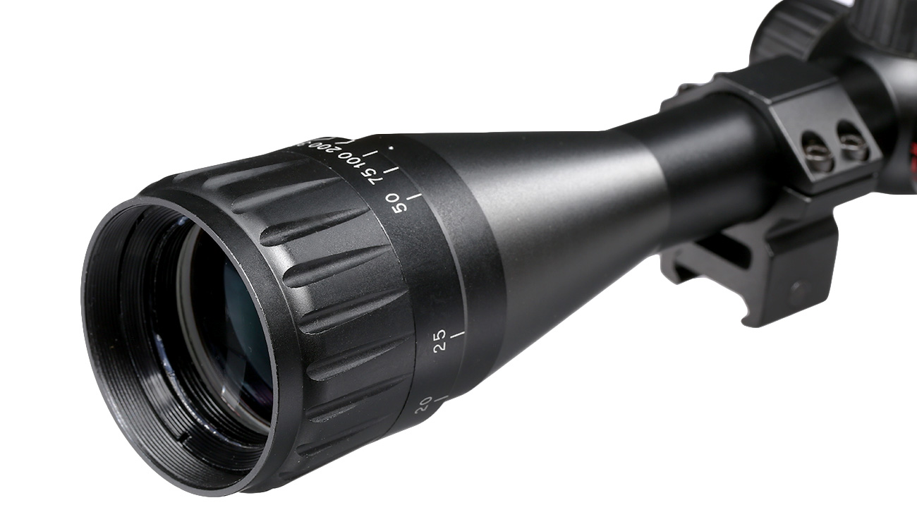 Max Tactical Zielfernrohr 4,5-14x40 AOE beleuchtet inkl. 20 - 22mm Halteringe schwarz Bild 6