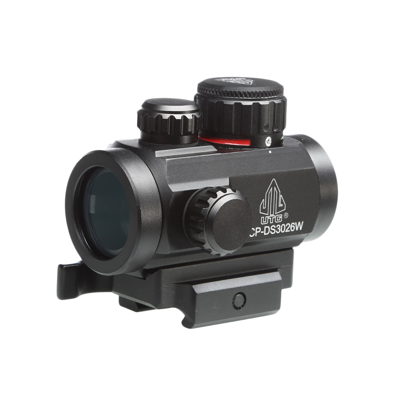 UTG 2.6 CQB Micro ITA Red- / Green-Single-Dot Leuchtpunktzielgerät inkl. 20-22mm QD-Halterung schwarz Bild 1