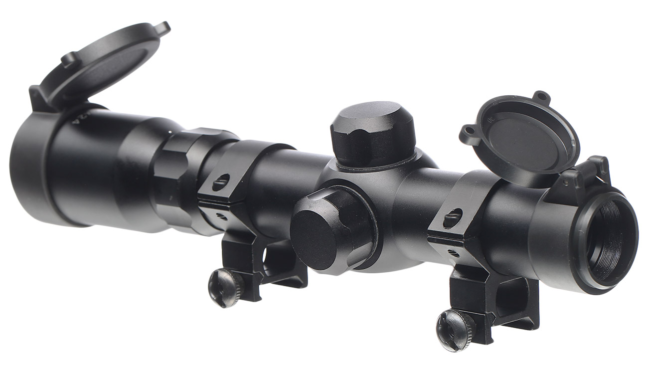 Aim-O 1-4x24 Tactical Zielfernrohr Mil-Dot f. 20-22mm Schienen schwarz AO 3039-BK Bild 2