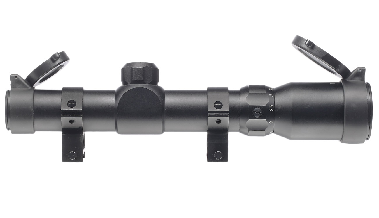 Aim-O 1-4x24 Tactical Zielfernrohr Mil-Dot f. 20-22mm Schienen schwarz AO 3039-BK Bild 4