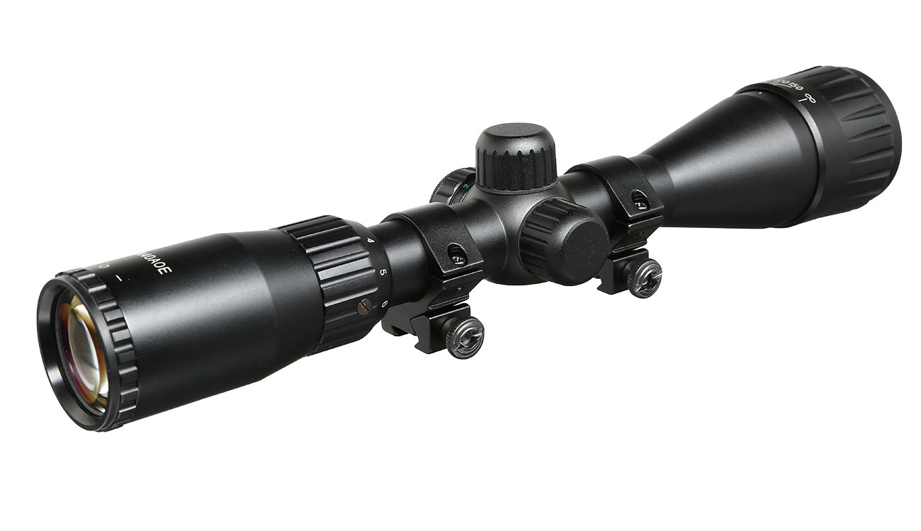 Max Tactical Premium Zielfernrohr 3-9x40 RGB-beleuchtet mit Montageringe fr 11 mm Schiene schwarz Bild 2