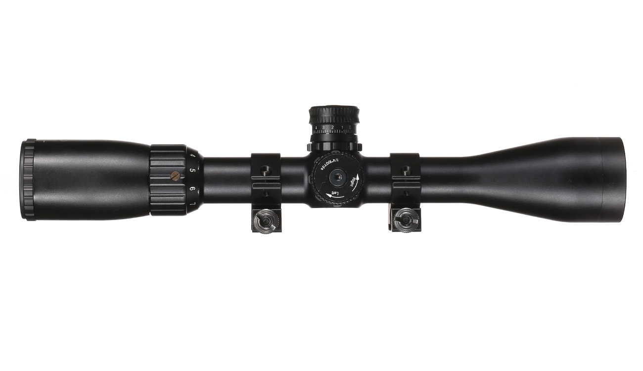 Max Tactical Zero Lock Zielfernrohr 3-9x40 mit Montageringe fr 11 mm Schiene schwarz Bild 4
