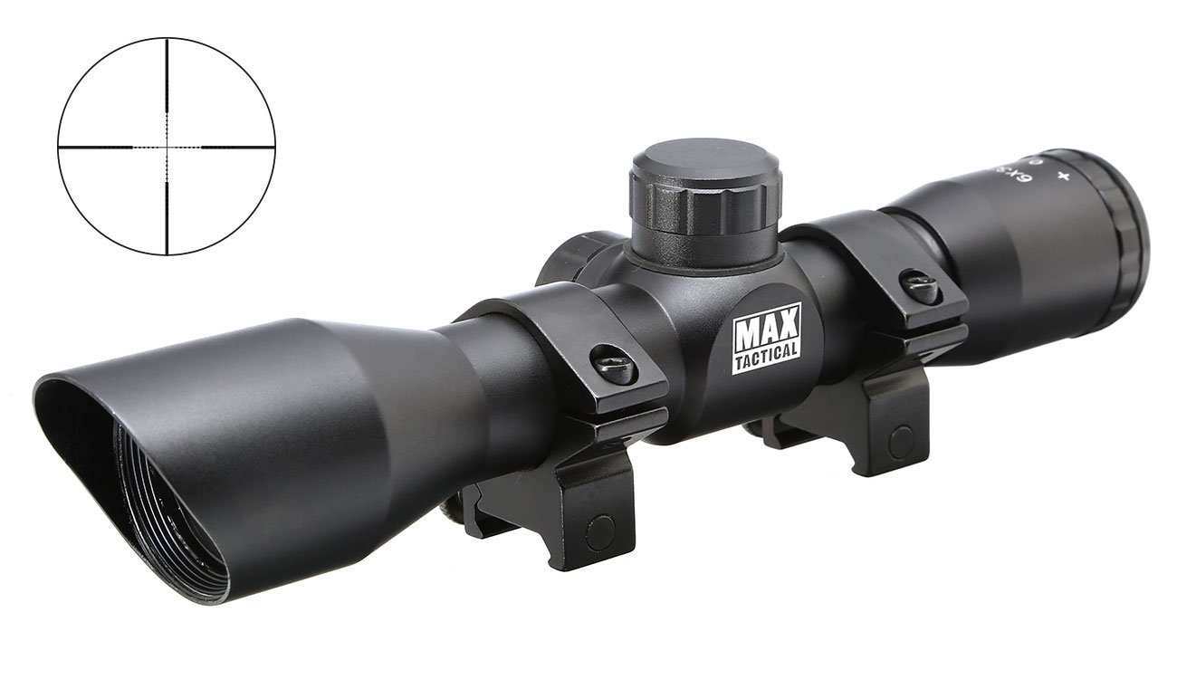 Max Tactical Sunshade Zielfernrohr Compact 6x32C für 22mm Schiene schwarz