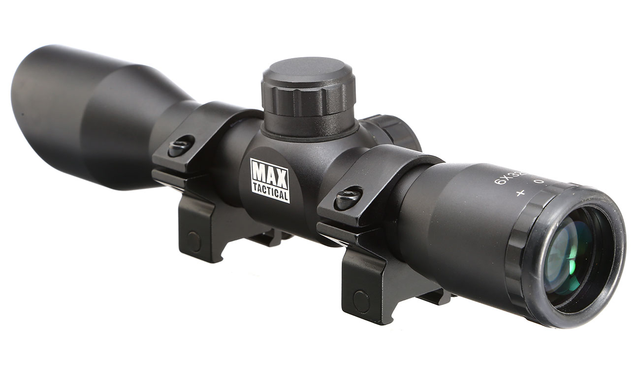 Max Tactical Sunshade Zielfernrohr Compact 6x32C für 22mm Schiene schwarz Bild 1