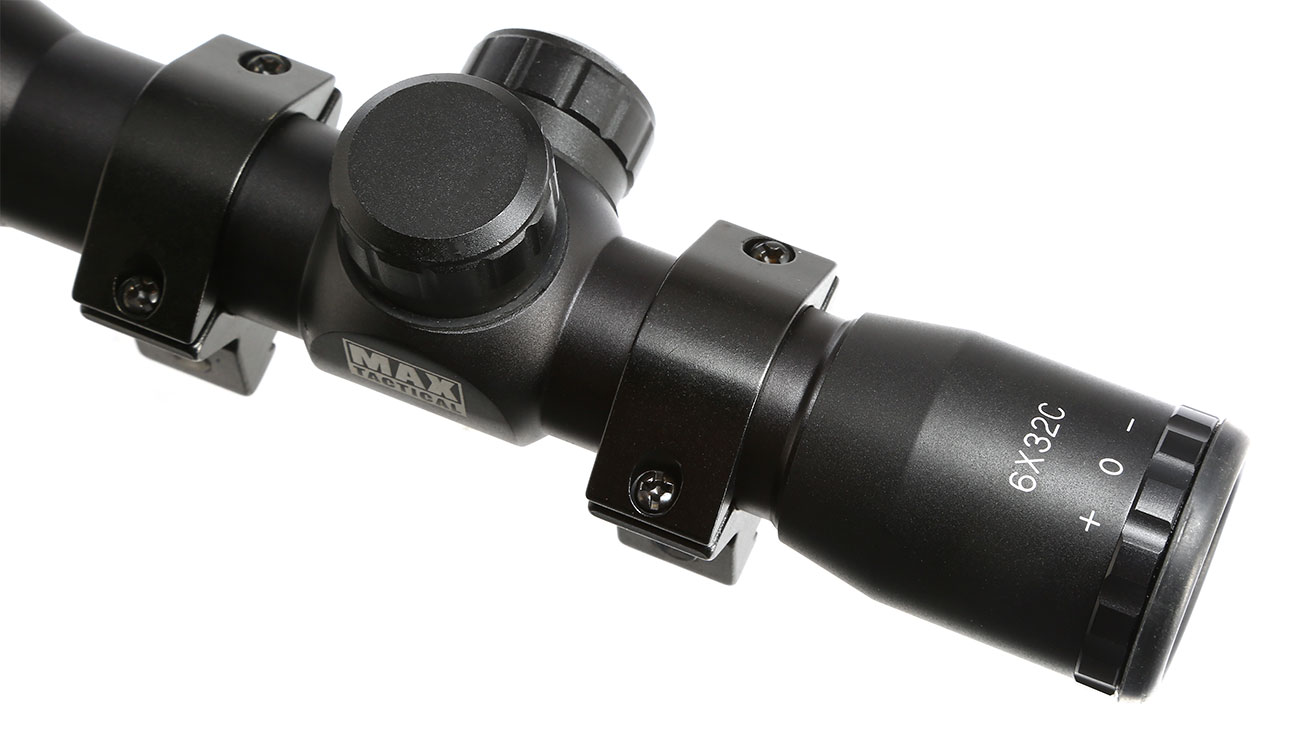 Max Tactical Sunshade Zielfernrohr Compact 6x32C für 11mm Schiene schwarz Bild 1