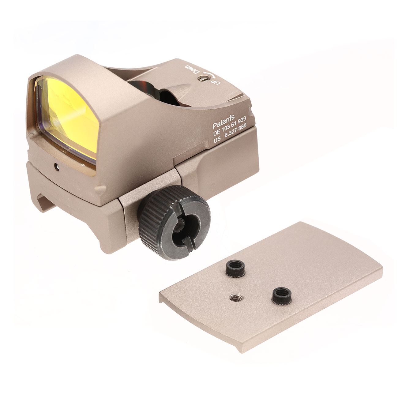 Aim-O Sight-C Type Micro Red Dot mit Lichtsensor inkl. G-Pistolenhalterung tan AO 6005-DE