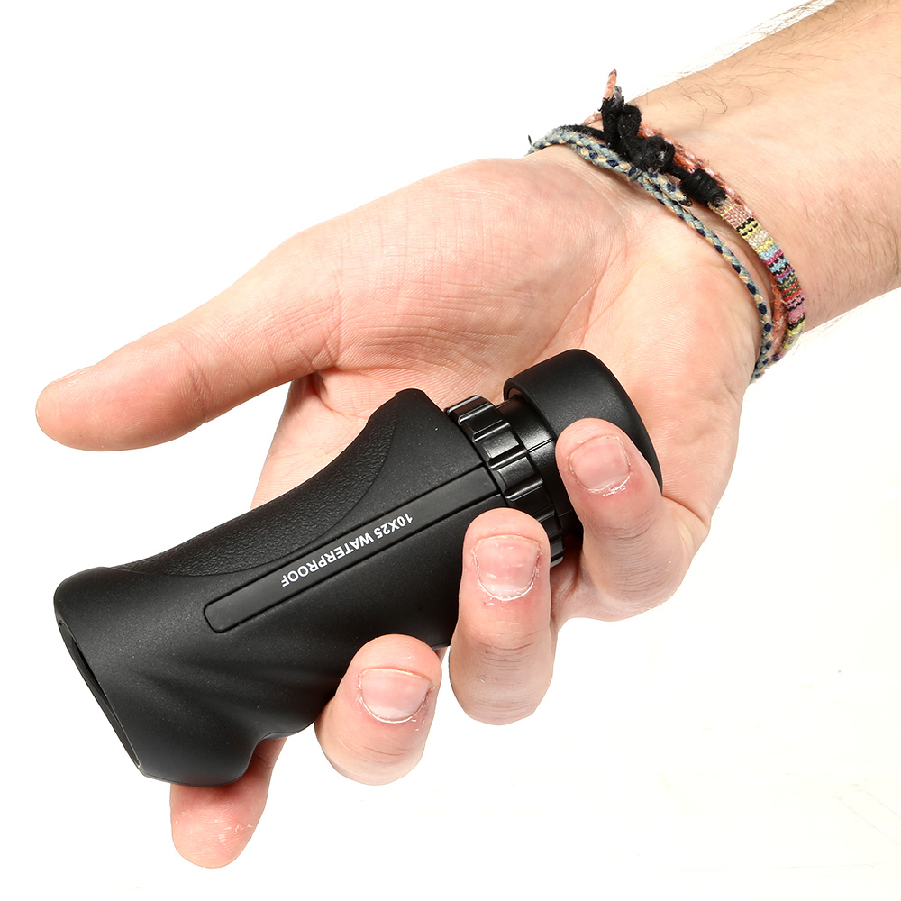Danubia Monokular 10x25 wasserdicht, schwarz inkl. Umhngetasche Bild 1