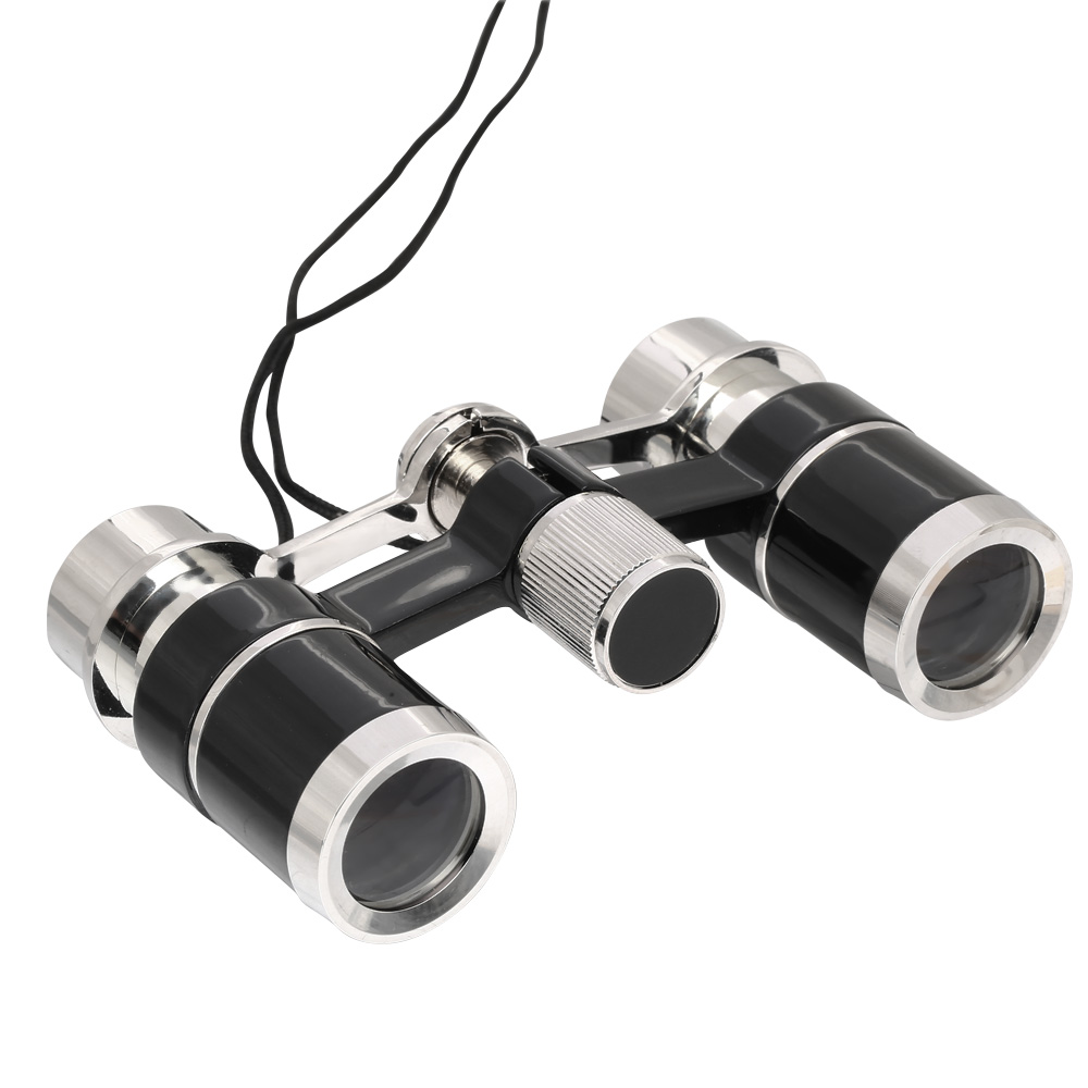 Danubia Opernglas 102 3x25 schwarz/silber inkl. Umhngeriemen und Ledertasche Bild 1