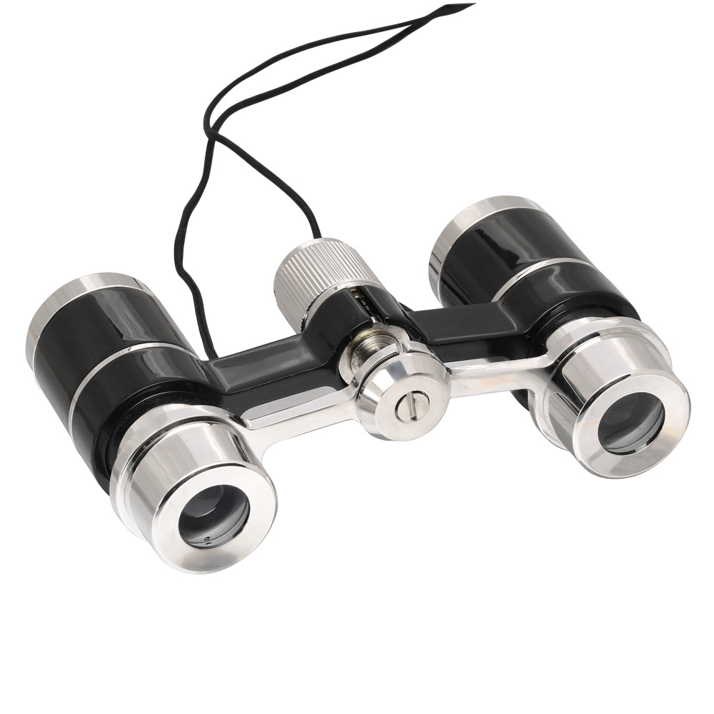 Danubia Opernglas 102 3x25 schwarz/silber inkl. Umhngeriemen und Ledertasche Bild 1