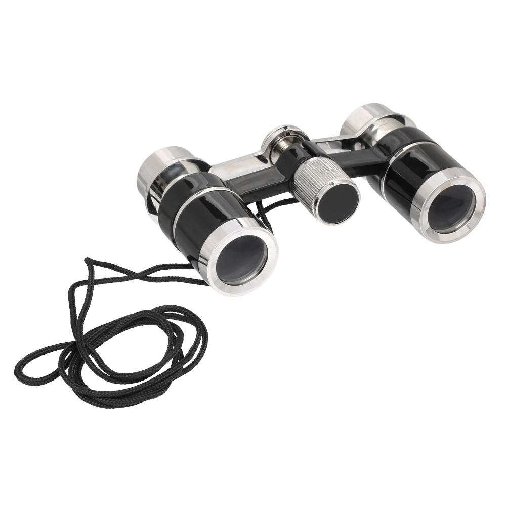 Danubia Opernglas 102 3x25 schwarz/silber inkl. Umhngeriemen und Ledertasche Bild 1