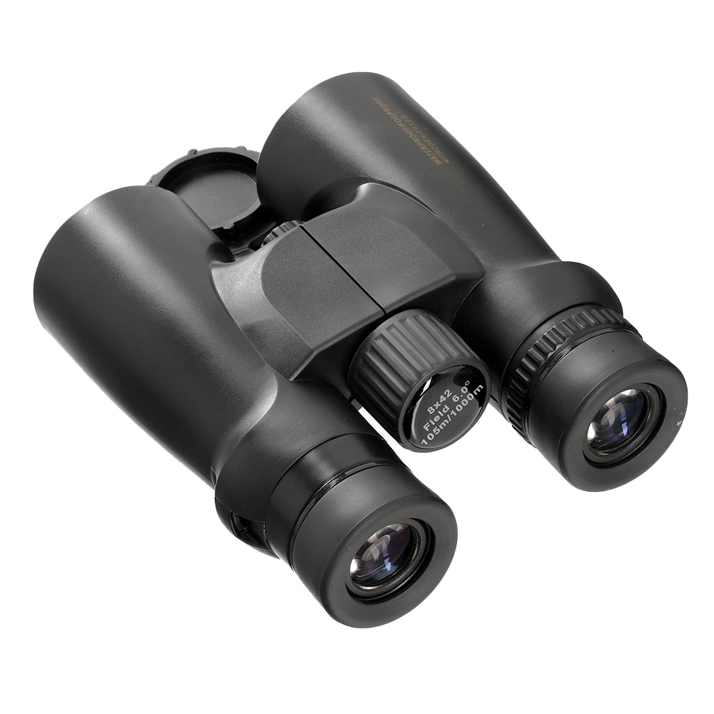 Mil-Tec Fernglas 8x42 wasserfest schwarz inkl. Tragetasche Bild 2