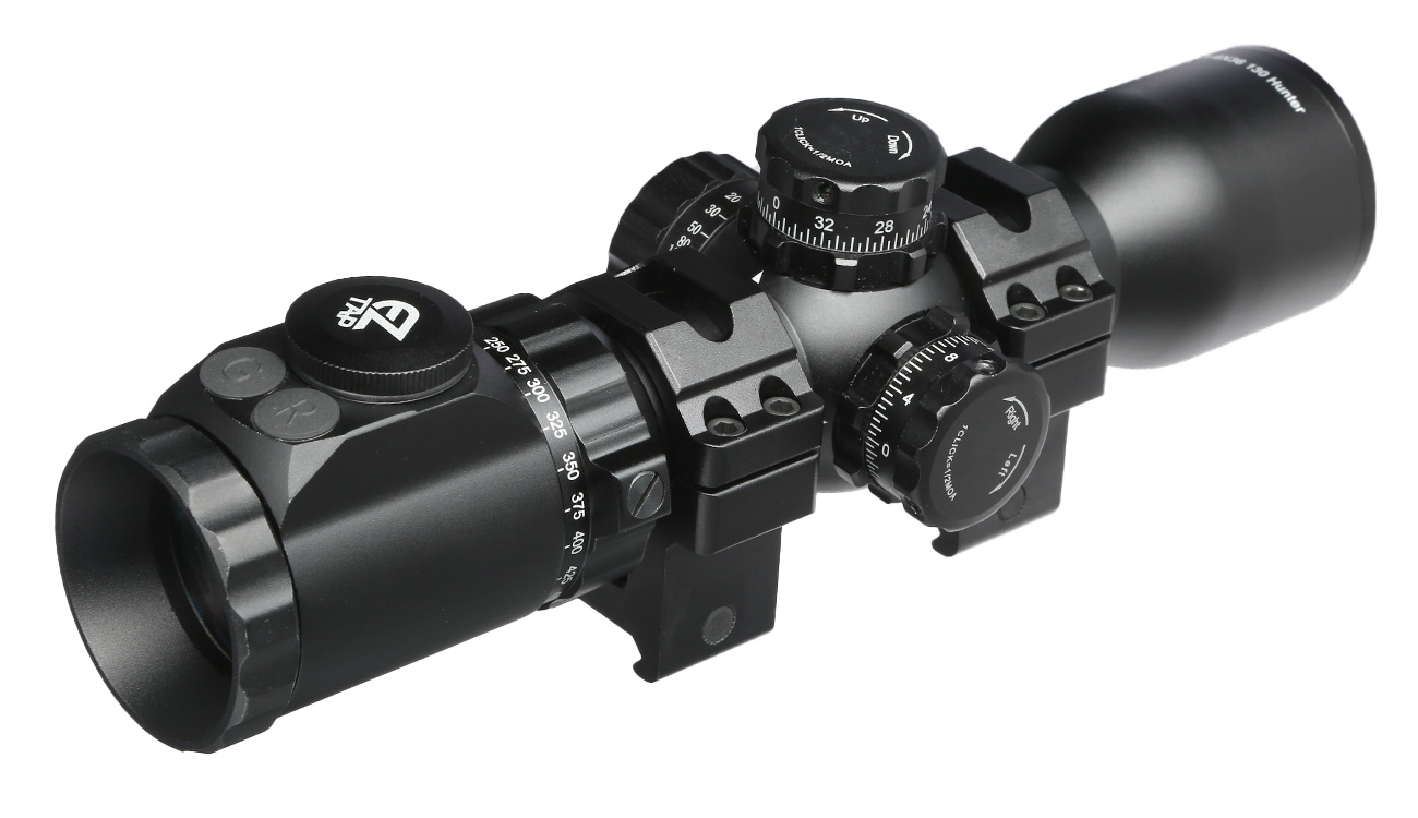 UTG OP3 EZ-Tap 1.5-6x36 Armbrust Zielfernrohr beleuchtet / 130 Hunter / 36 Colors inkl. 20-22mm Ringe schwarz Bild 1