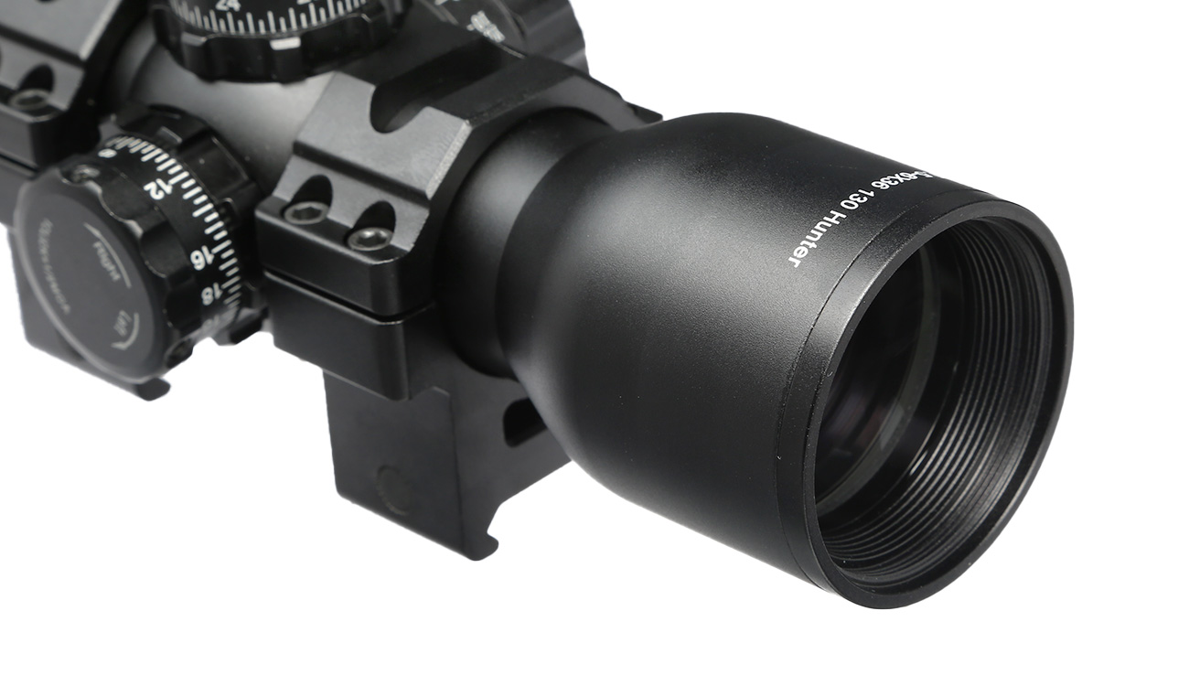 UTG OP3 EZ-Tap 1.5-6x36 Armbrust Zielfernrohr beleuchtet / 130 Hunter / 36 Colors inkl. 20-22mm Ringe schwarz Bild 5