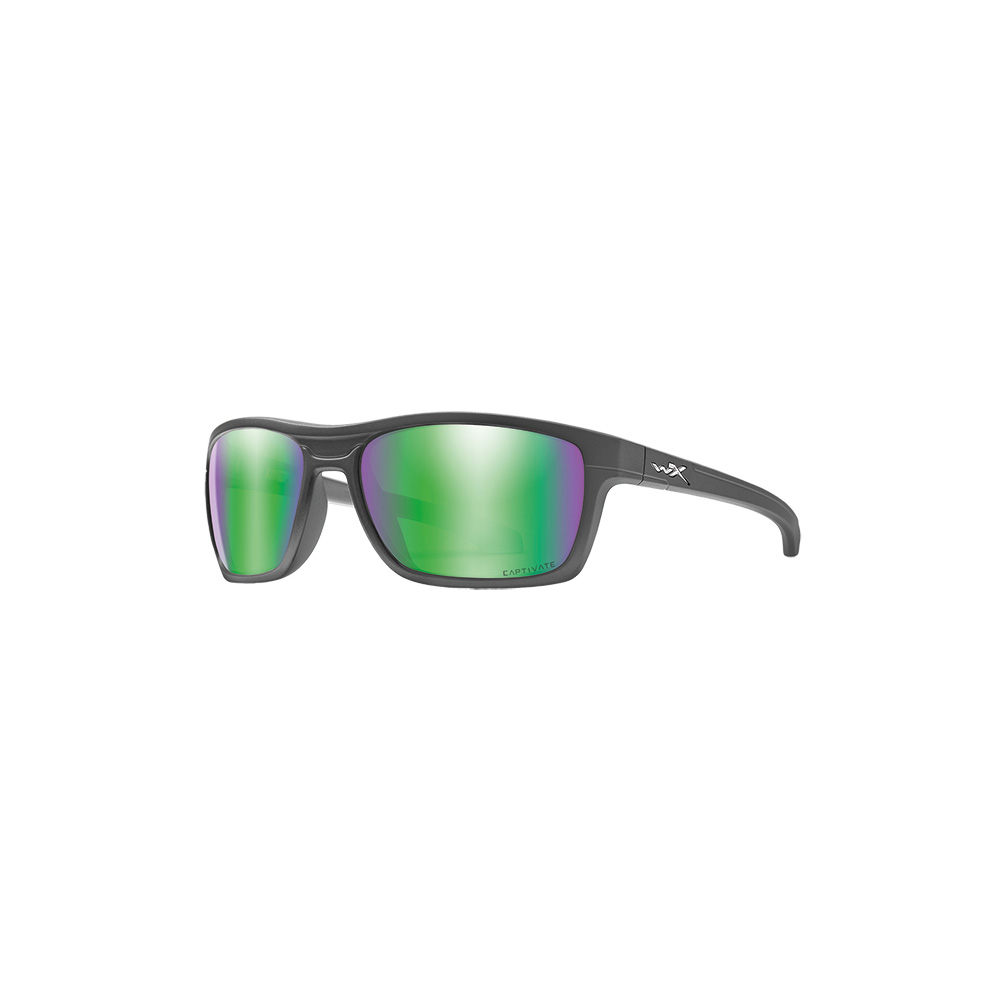 Wiley X Sonnenbrille Kingpin Captivate matt grau Green Mirror polarisiert