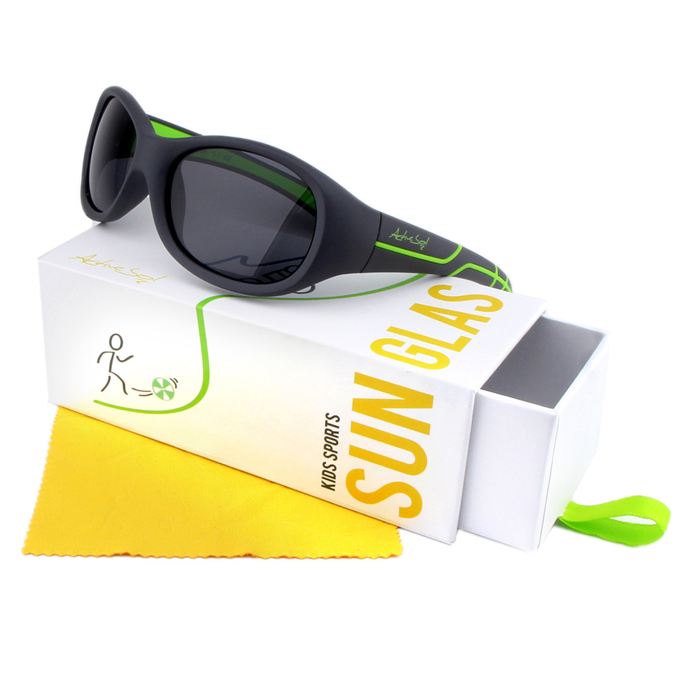 ActiveSol Sonnenbrille Kids @school sports 100% iger UV-Schutz grau/grün Bild 2