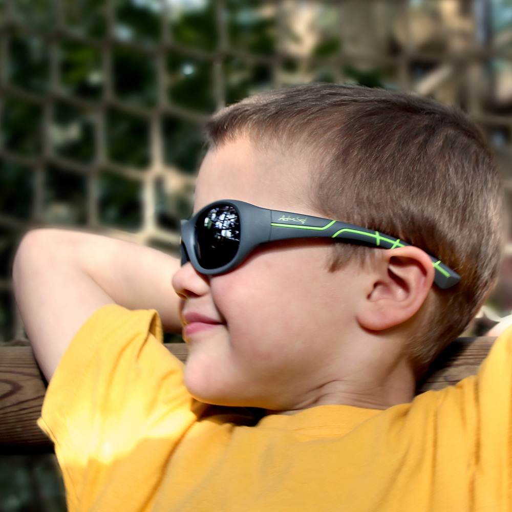 ActiveSol Sonnenbrille Kids @school sports 100% iger UV-Schutz grau/grn Bild 7