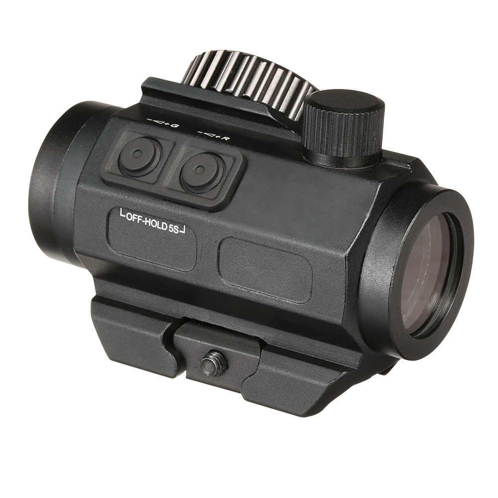 JS-Tactical Micro Red- / Green-Dot Sight inkl. 20 - 22 mm Halterung / Scope Riser schwarz Bild 5