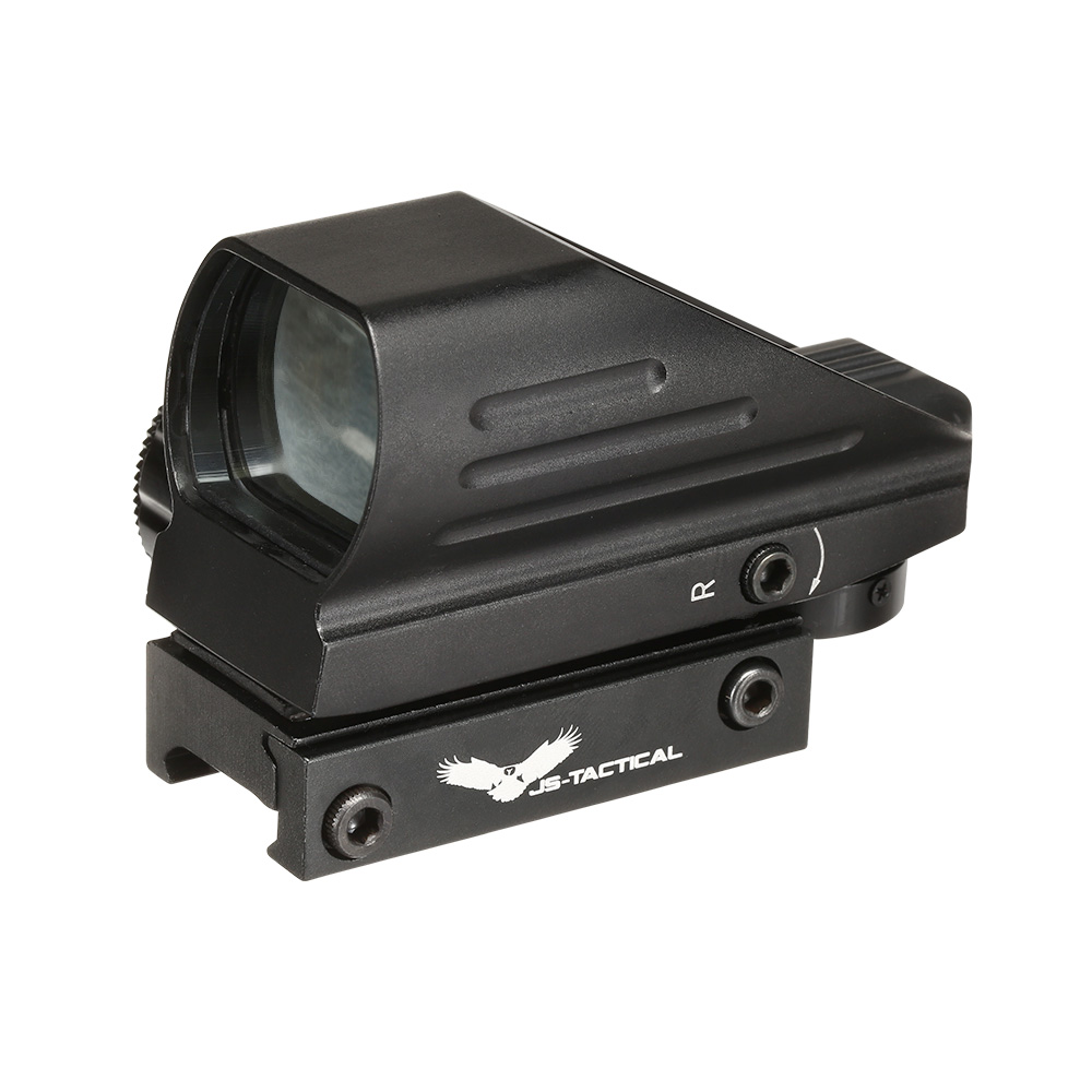 JS-Tactical Reflex 4 Red- / Green-Dot Sight mit 4 Absehen inkl. 20 - 22 mm Halterung schwarz