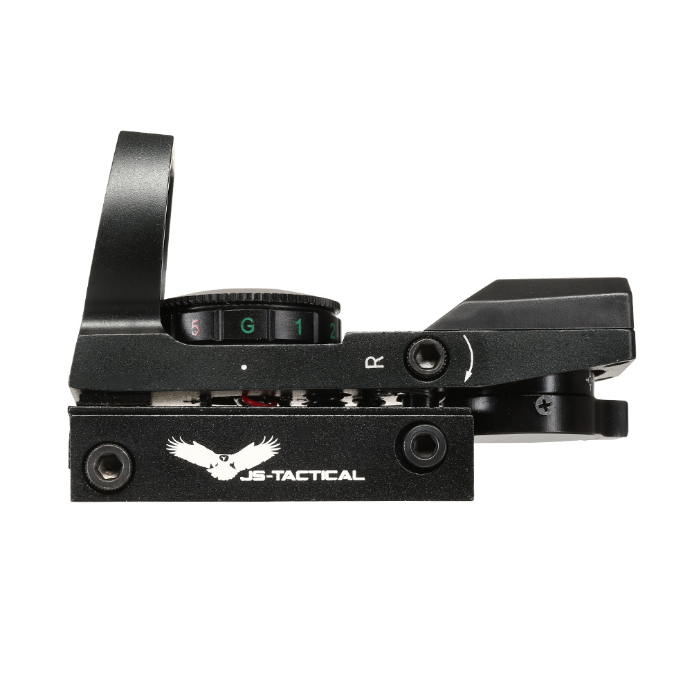 JS-Tactical Compact Red- / Green-Dot Sight mit 4 Absehen inkl. 20 - 22 mm Halterung schwarz Bild 1