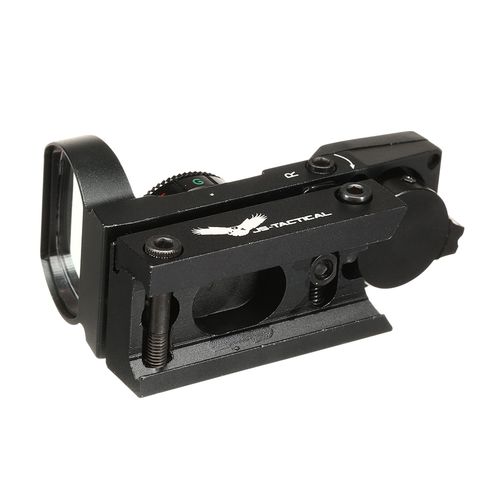 JS-Tactical Compact Red- / Green-Dot Sight mit 4 Absehen inkl. 20 - 22 mm Halterung schwarz Bild 7