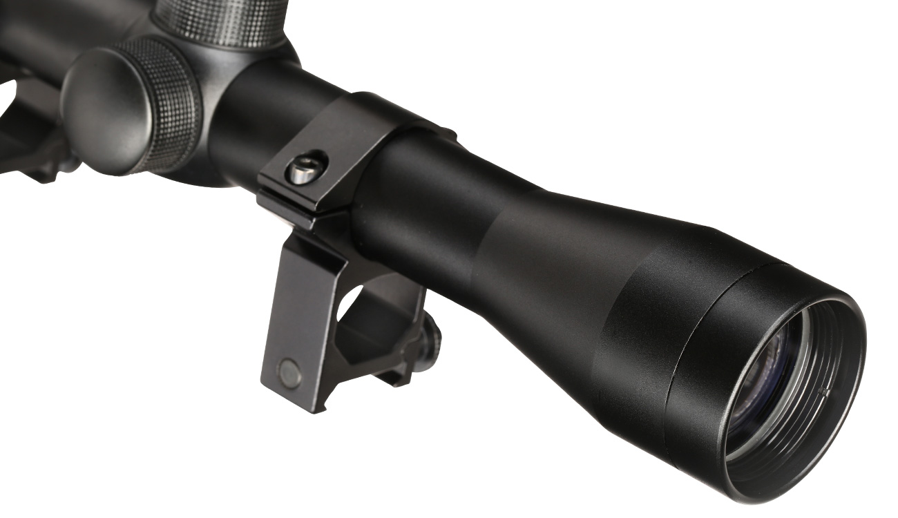 JS-Tactical 4x32mm Standard Zielfernrohr inkl. 20 - 22mm Halteringe schwarz Bild 7