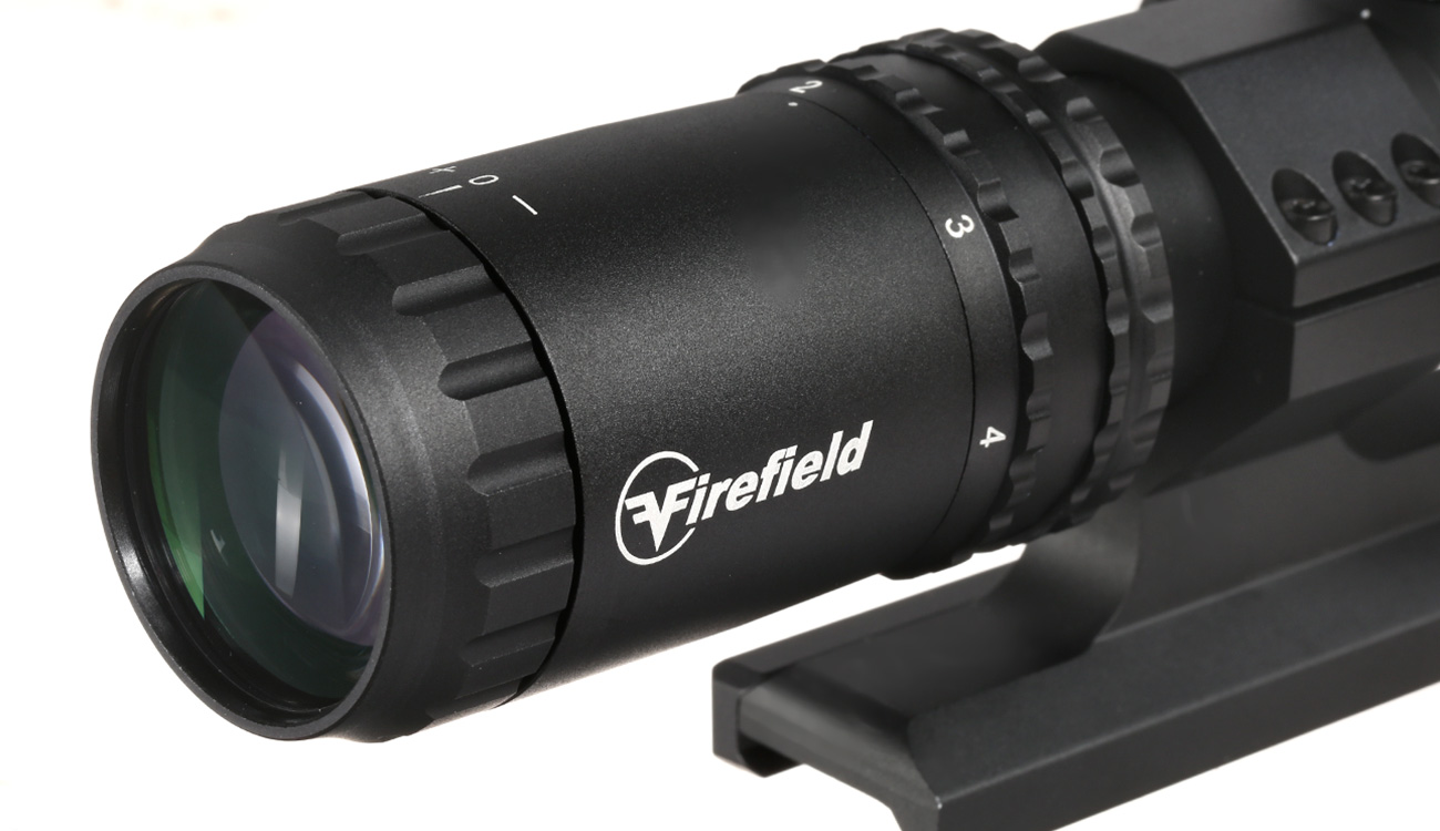 Firefield RapidStrike 1-4x24 Circle-Dot Zielfernrohr beleuchtet mit Reflexvisier inkl. 20-22mm Cantilever Mount schwarz Bild 8
