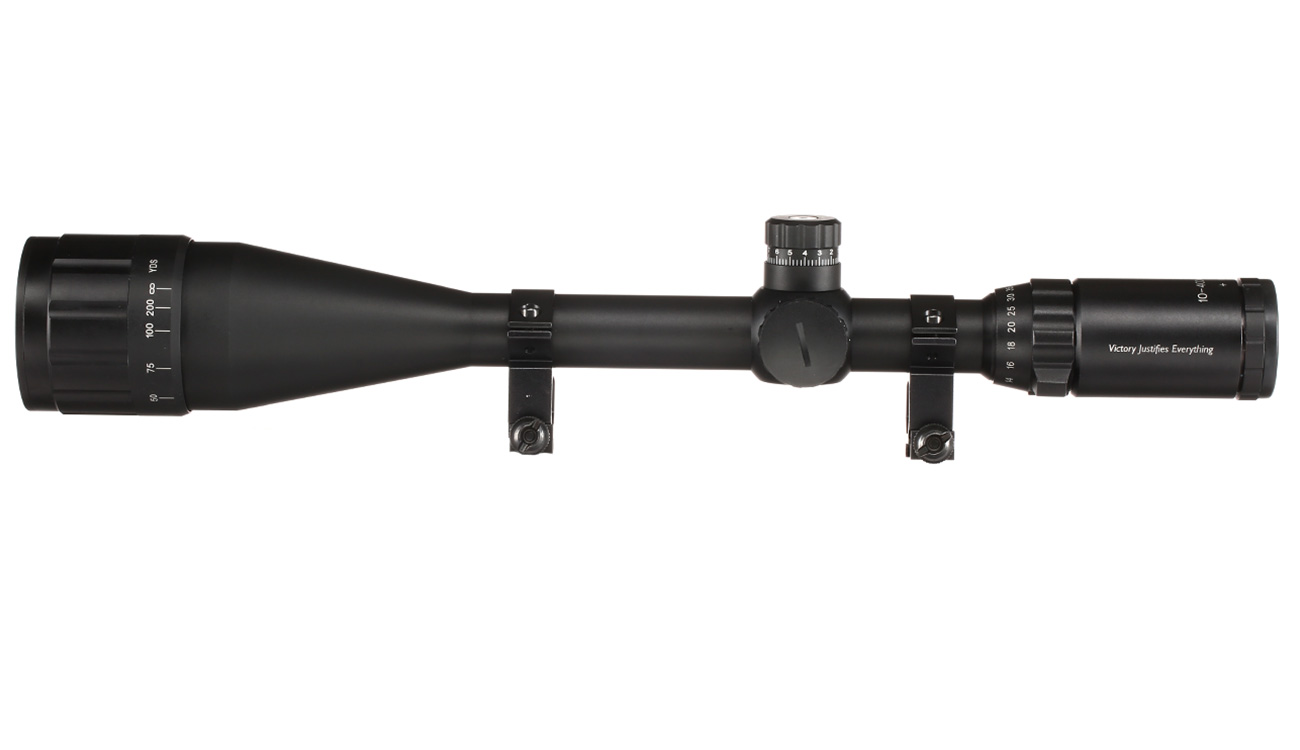 Firefield Tactical 10-40x50AO IR Mil-Dot Zielfernrohr beleuchtet inkl. 20-22mm Ringe schwarz Bild 4