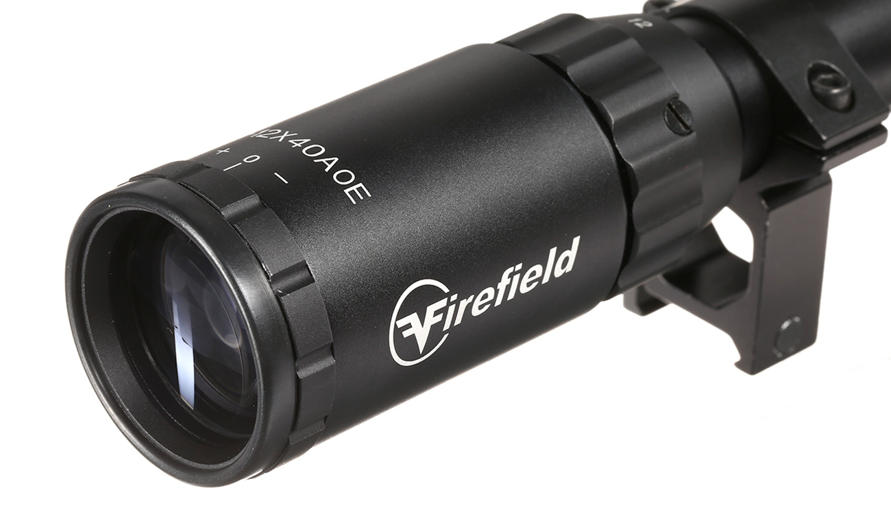 Firefield Tactical 3-12x40AO IR Mil-Dot Zielfernrohr beleuchtet inkl. 20-22mm Ringe schwarz Bild 8