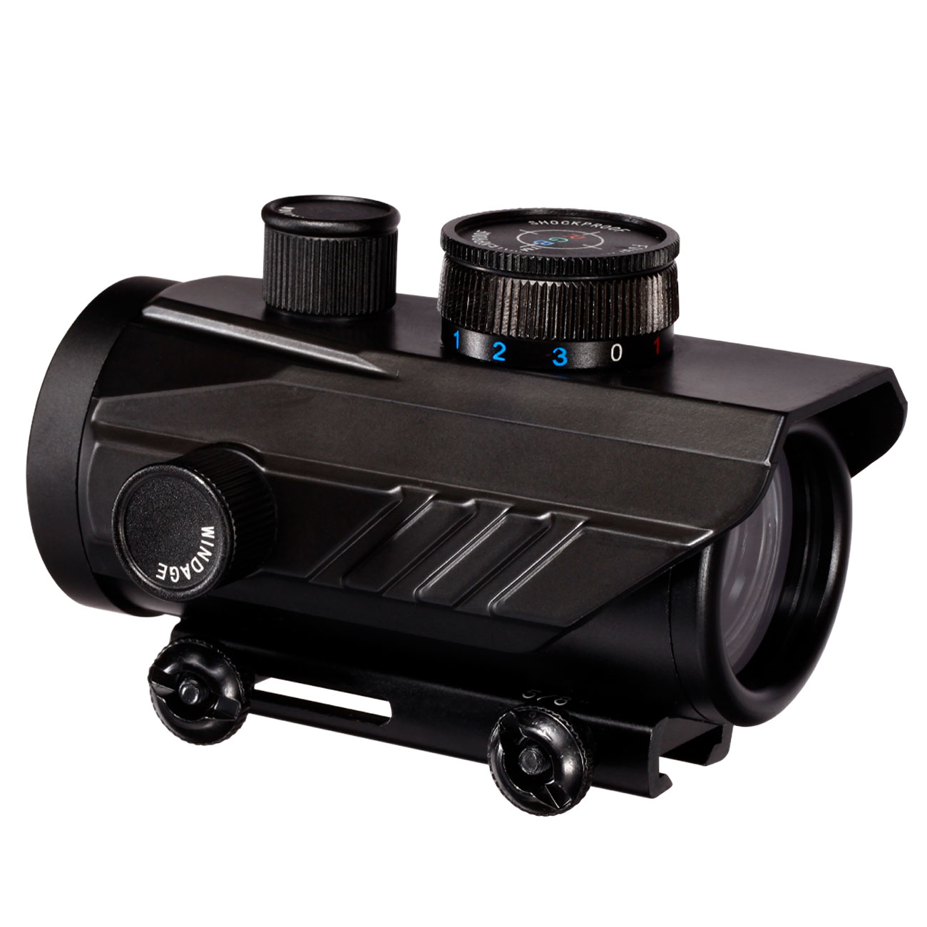 JS-Tactical 1x30 Red- / Blue- / Green-Dot Sight inkl. 11 mm / 20 - 22 mm Halterung schwarz Bild 1