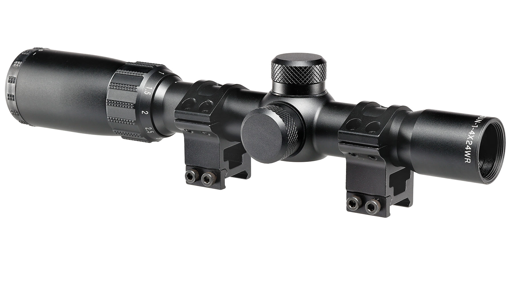 Sig Sauer Zielfernrohr AIR T4 1-4x24 Mil-Dot inkl. Montageringe fr 22 mm Schiene schwarz Bild 1