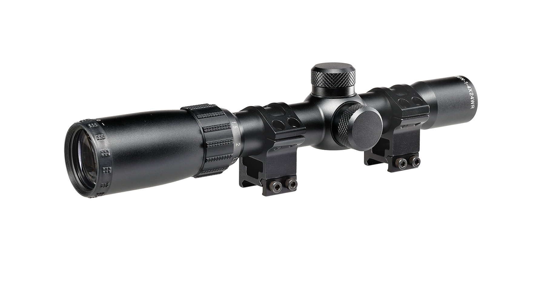 Sig Sauer Zielfernrohr AIR T4 1-4x24 Mil-Dot inkl. Montageringe fr 22 mm Schiene schwarz Bild 2