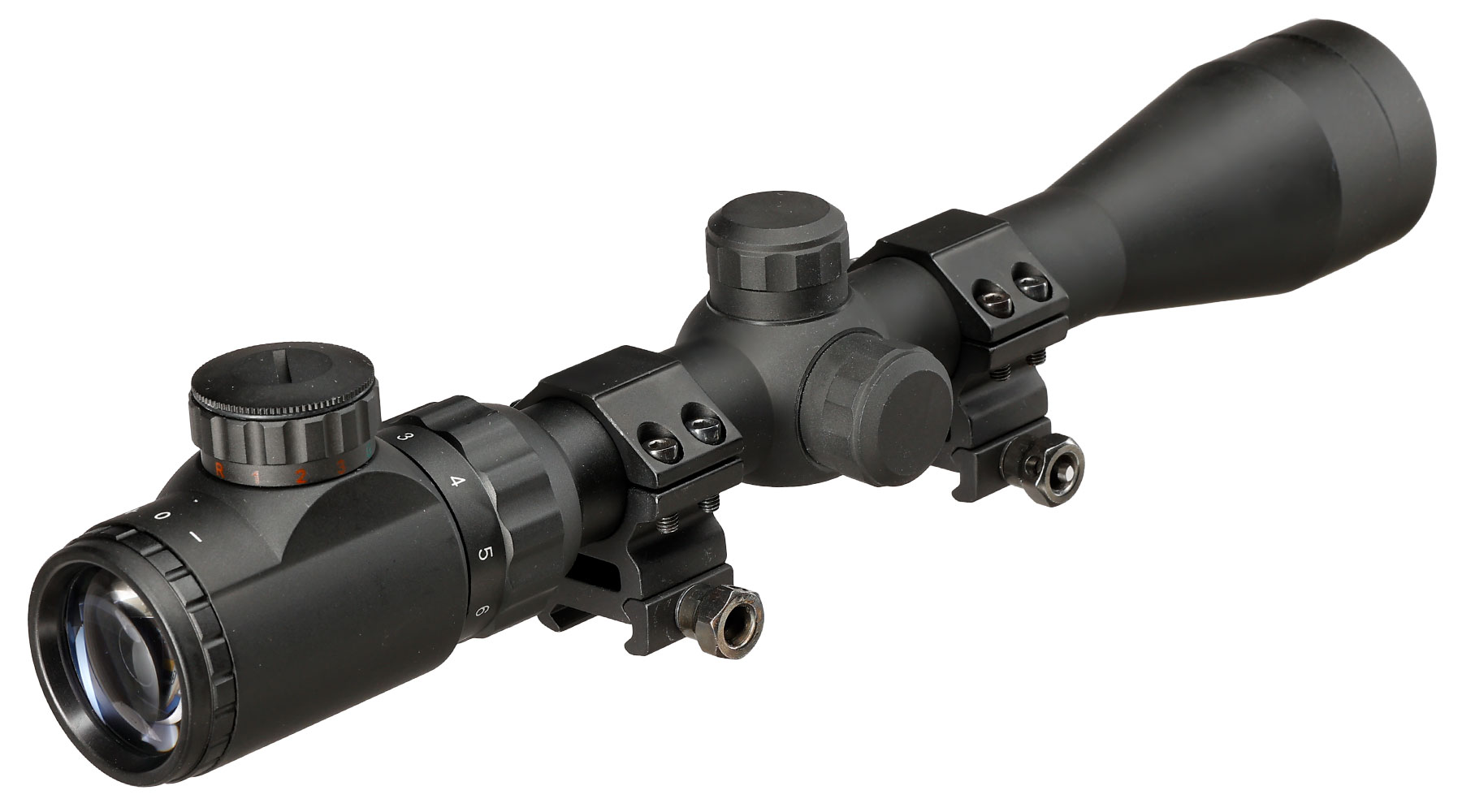Nuprol Optics 3-9x40IR Mil-Dot Zielfernrohr beleuchtet inkl. 20-22mm / 11mm Ringe schwarz Bild 2
