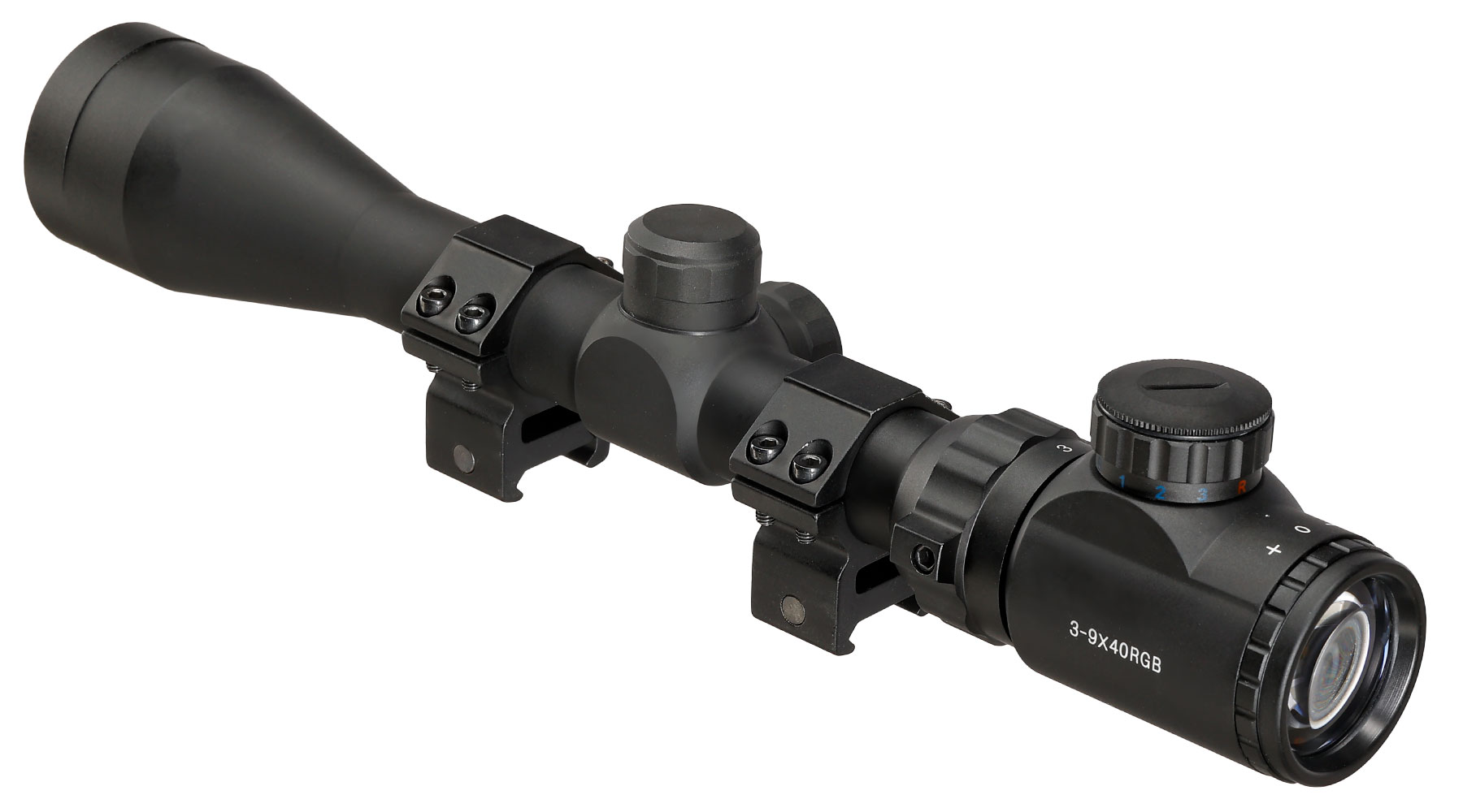 Nuprol Optics 3-9x40IR Mil-Dot Zielfernrohr beleuchtet inkl. 20-22mm / 11mm Ringe schwarz Bild 3
