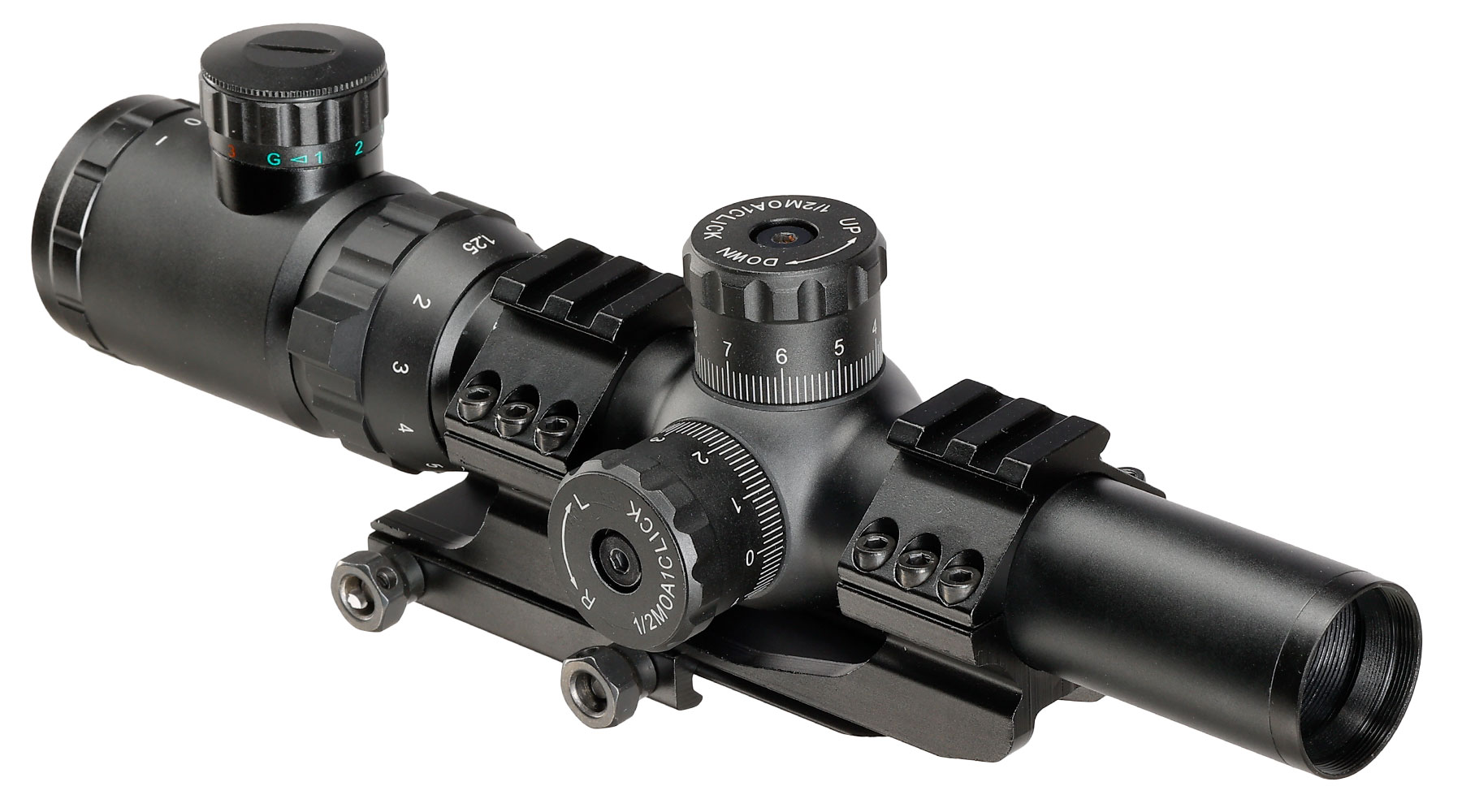Nuprol Optics ZR10 1,25-5x26IR Circle-Dot Zielfernrohr beleuchtet inkl. 20-22mm Integralmontage schwarz Bild 1