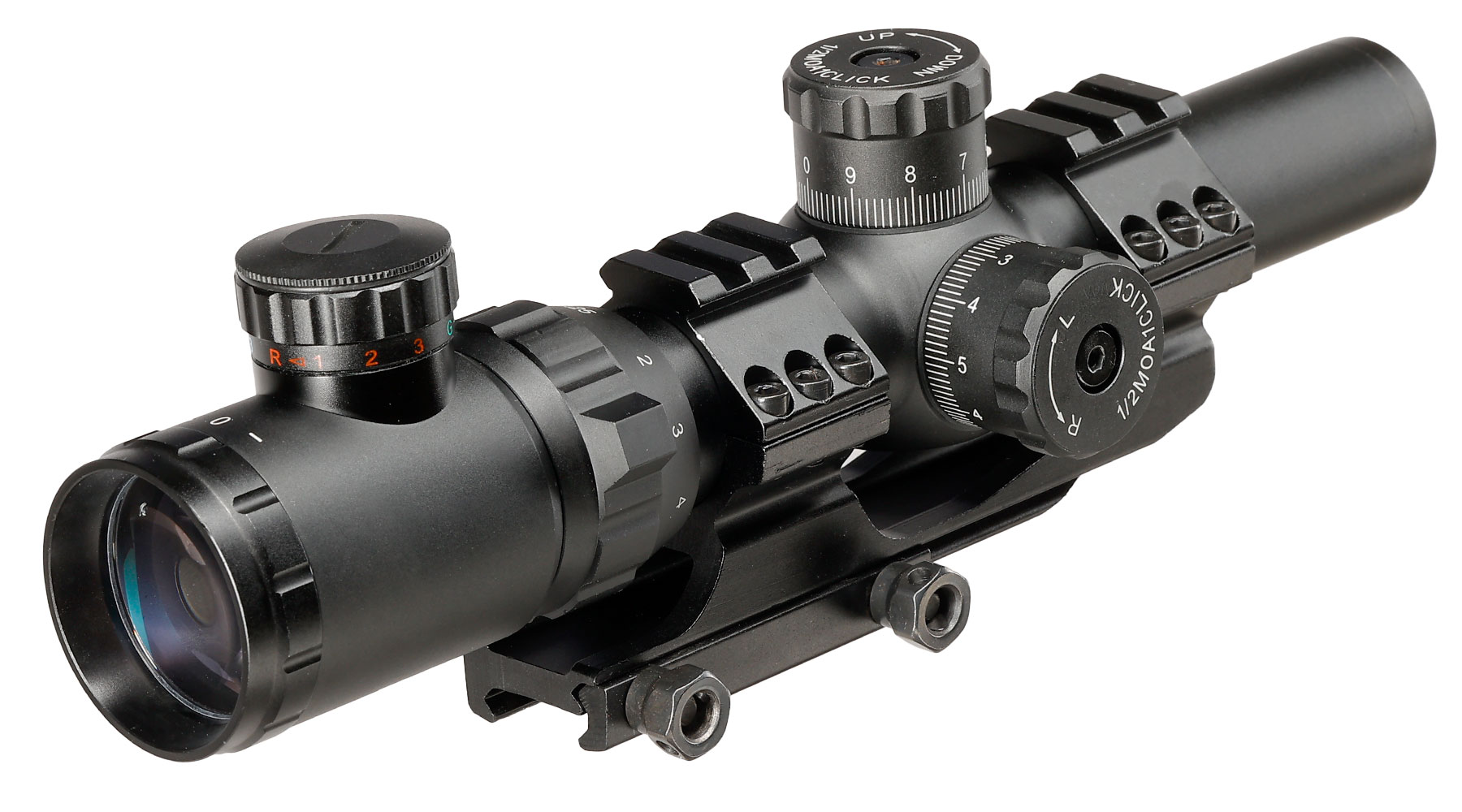 Nuprol Optics ZR10 1,25-5x26IR Circle-Dot Zielfernrohr beleuchtet inkl. 20-22mm Integralmontage schwarz Bild 2