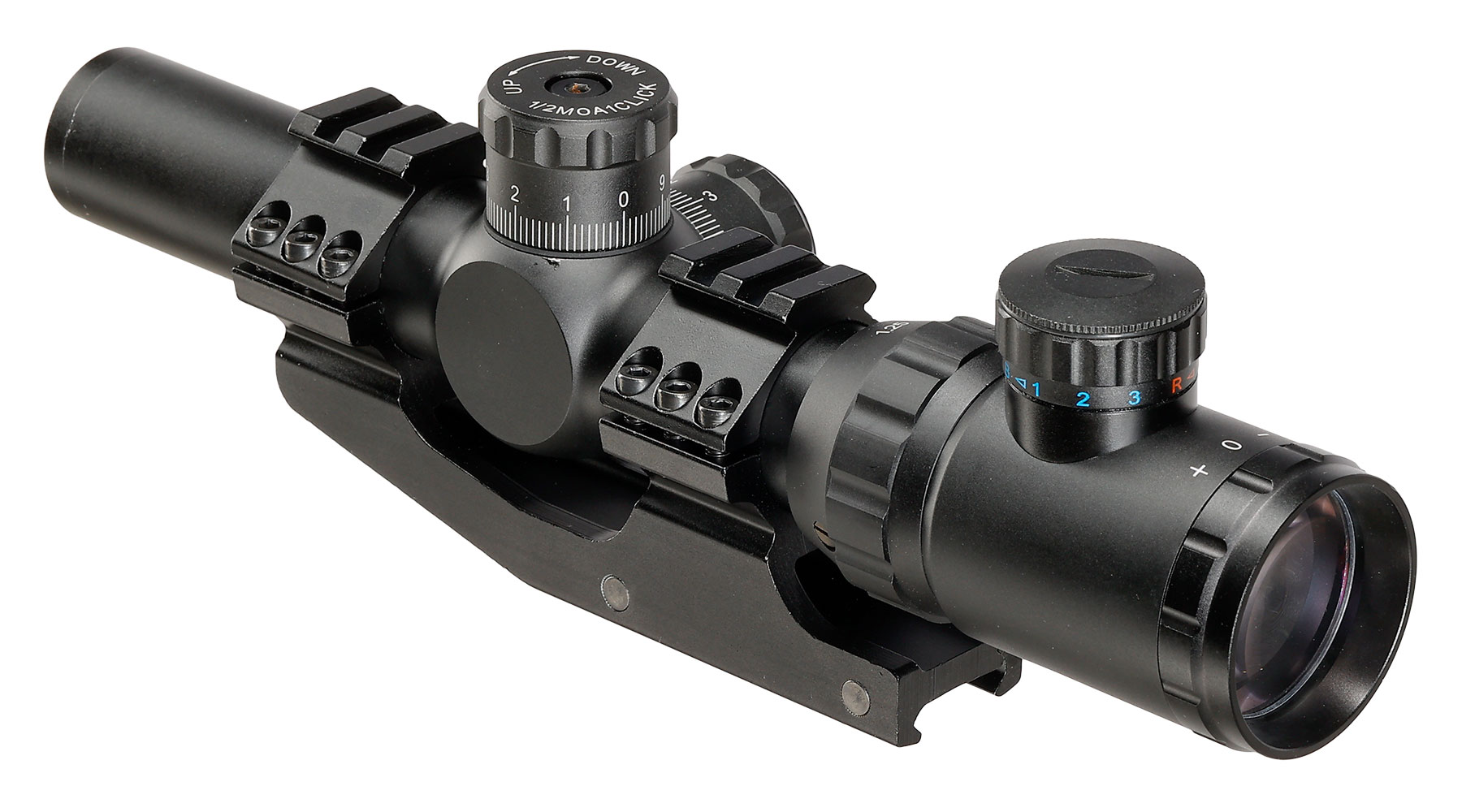 Nuprol Optics ZR10 1,25-5x26IR Circle-Dot Zielfernrohr beleuchtet inkl. 20-22mm Integralmontage schwarz Bild 3