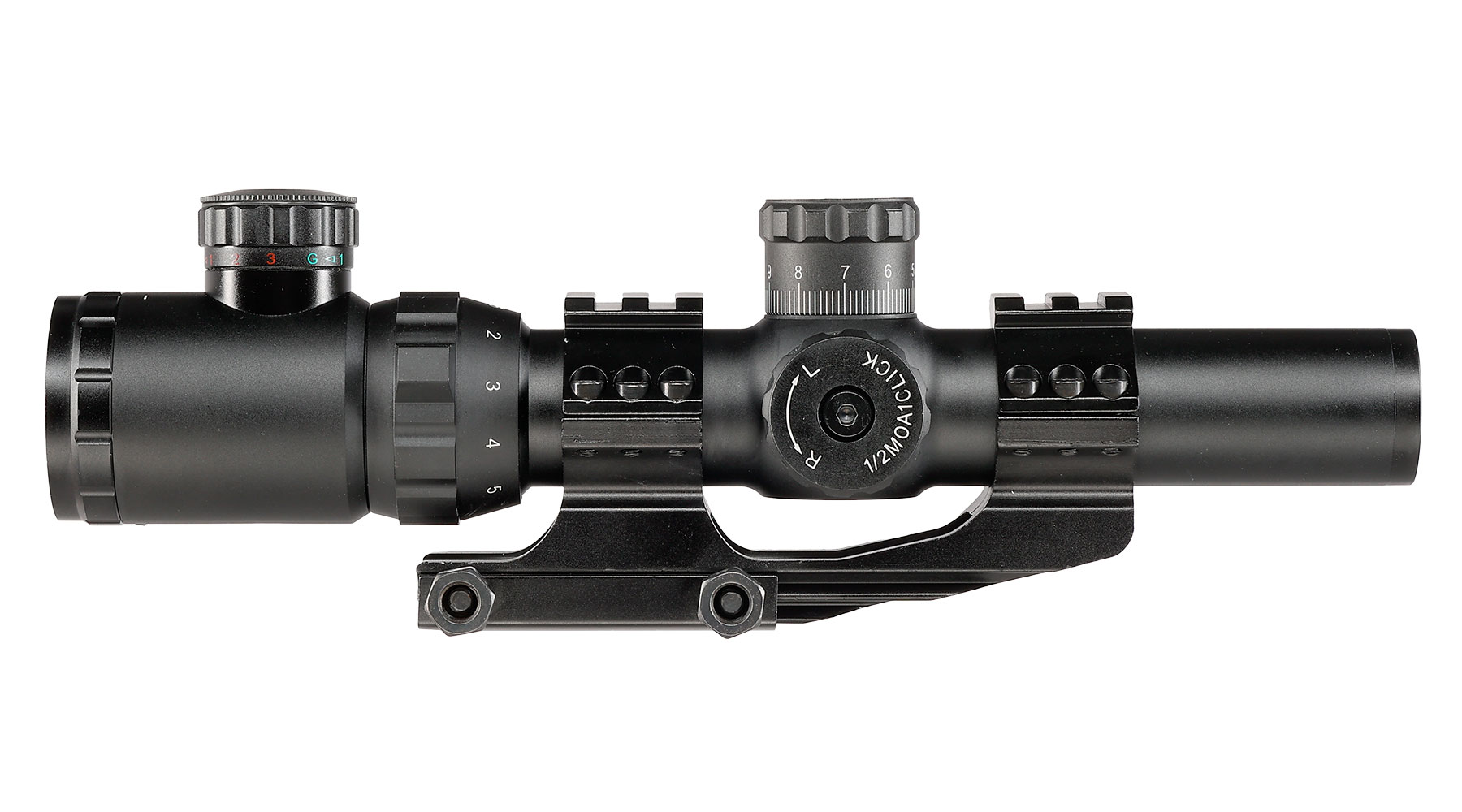 Nuprol Optics ZR10 1,25-5x26IR Circle-Dot Zielfernrohr beleuchtet inkl. 20-22mm Integralmontage schwarz Bild 5