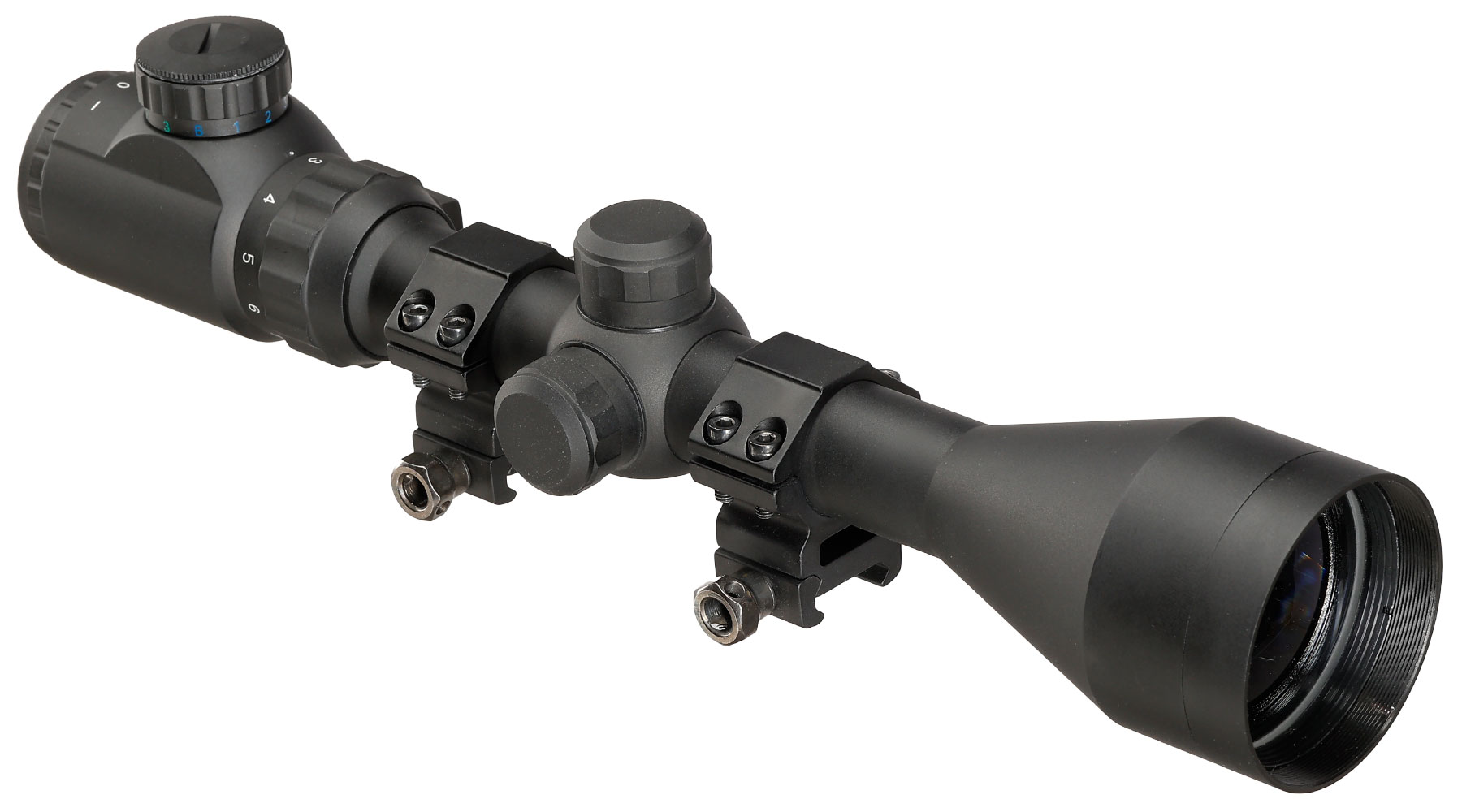 Nuprol Optics 3-9x50IR Mil-Dot Zielfernrohr beleuchtet inkl. 20-22mm / 11mm Ringe schwarz Bild 1