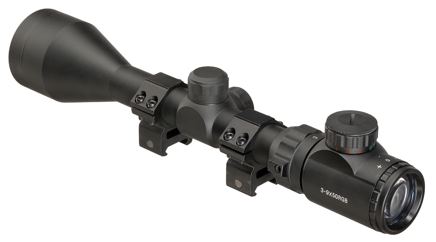 Nuprol Optics 3-9x50IR Mil-Dot Zielfernrohr beleuchtet inkl. 20-22mm / 11mm Ringe schwarz Bild 3