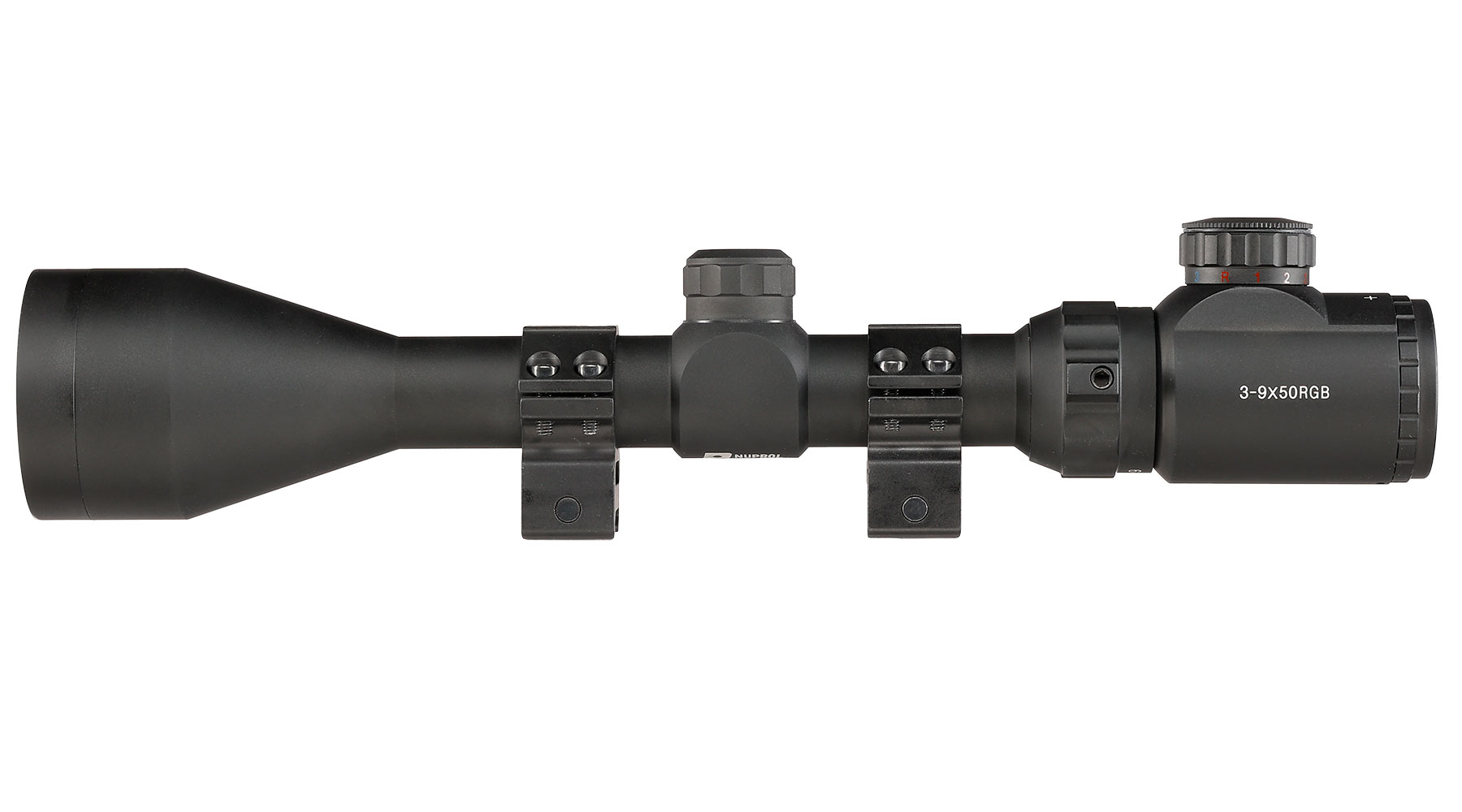 Nuprol Optics 3-9x50IR Mil-Dot Zielfernrohr beleuchtet inkl. 20-22mm / 11mm Ringe schwarz Bild 4