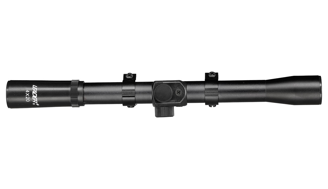 Leader 4x20 Duplex Zielfernrohr inkl. 11mm Ringe schwarz Bild 6