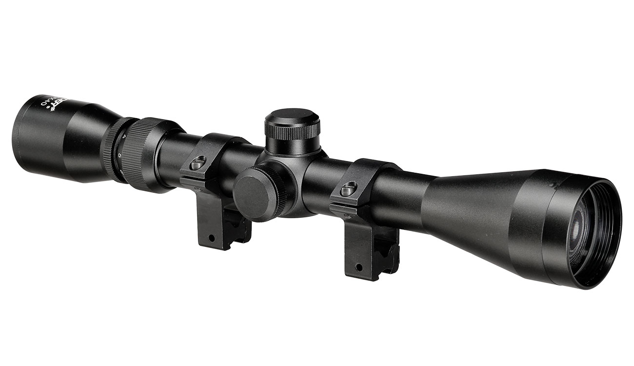 Leader 3-9x40 Duplex Zielfernrohr inkl. 11mm Ringe schwarz Bild 1