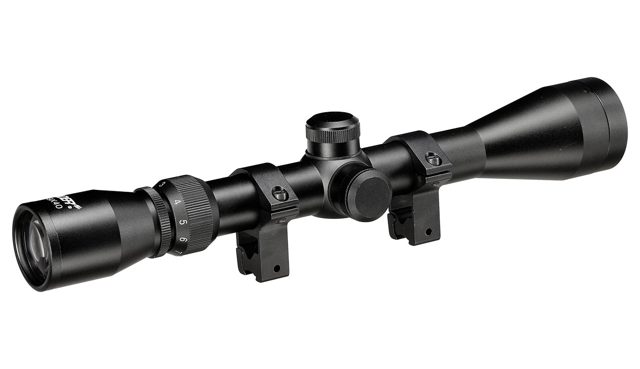 Leader 3-9x40 Duplex Zielfernrohr inkl. 11mm Ringe schwarz Bild 2