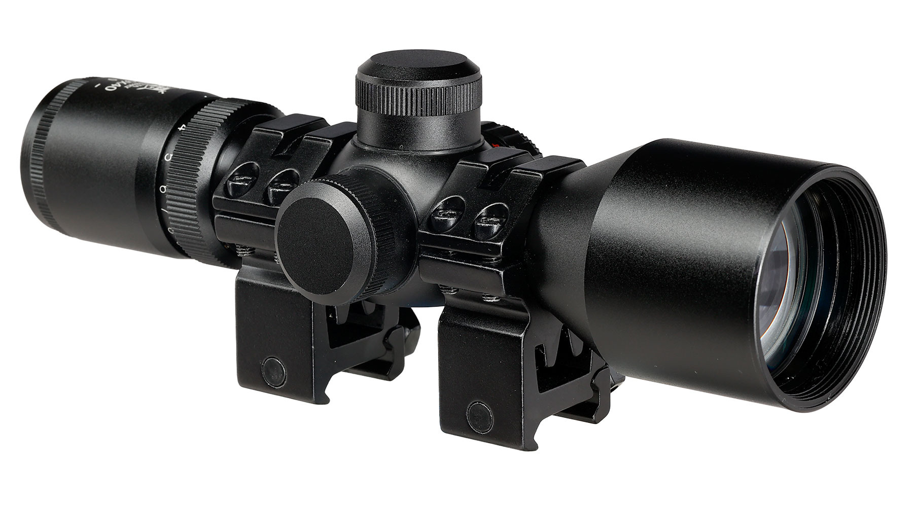 Delta Armory 3-9x40 Mil-Dot kompakt Zielfernrohr beleuchtet inkl. 20 - 22 mm Ringe schwarz Bild 1